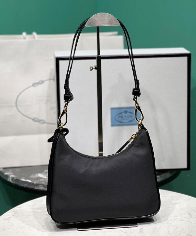 Prada Re-Nylon And Brushed Leather Mini-bag 1BC198 Black